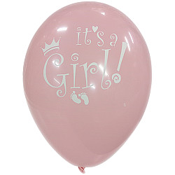 LATEX 12'' ΤΥΠΩΜΕΝΑ IT`S A GIRL 25ΤΕΜ 